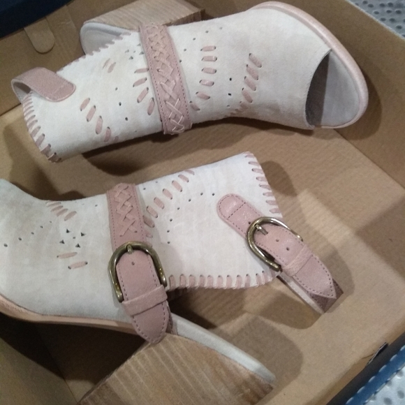 🆕🌿SUNDANCE BOHO LEATHER HIGH HEEL SANDALS🌿 - Picture 4 of 4